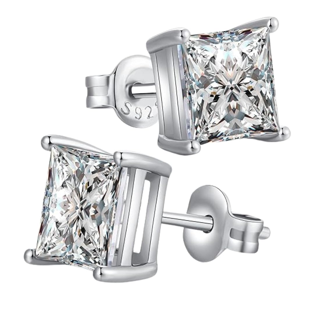 See full amazon price history chart for Silver Throne 925 Silver Solitaire Screwback Stud Earrings | 92.5 Sterling Silver And Square Princess Cut Brilliant Zirconia Tops for Men, Women, Boys and Girls Silver Throne 925 Silver Solitaire Screwback Stud Earrings | 92.5 Sterling Silver And Square Princess Cut Brilliant Zirconia Tops for Men, Women, Boys and Girls (B0DG2XC657) Amazon Price History, Amazon Price Tracker