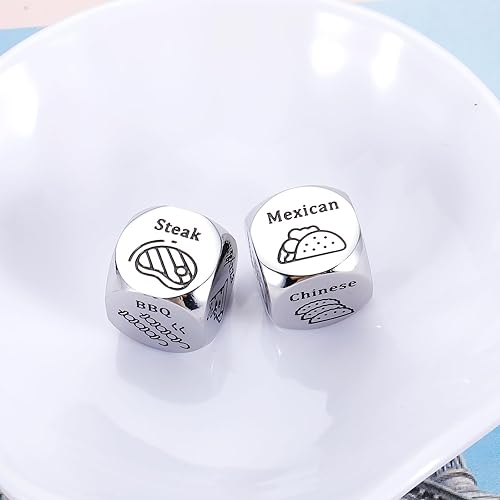 Miniatura 3 de 2 dados de decisión de alimentos para novio, novia, regalos de Pascua para él, ella, regalos divertidos para parejas, mujeres, hombres, San