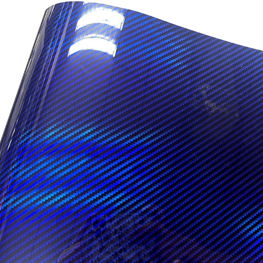 Wrapping Pellicola Adesivi in ​​fibra di carbonio blu arcobaleno lucido for pellicola for auto, vinile adesivo for auto, for avvolgere l'esterno della motocicletta Pellicola Wrapping(Blue,30CM X 300CM