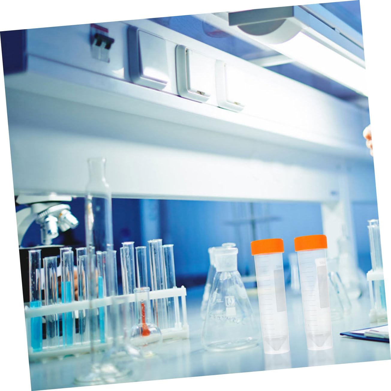 KICHOUSE 10pcs Small Vials Test Tube Clear Tubes Polypropylene Test Vials