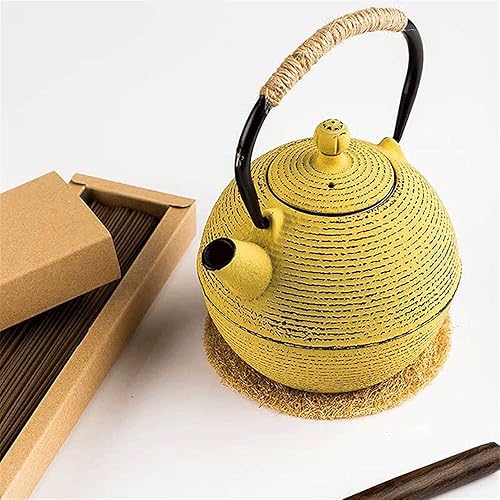 Miniatura 2 de Wonzone ch - Tetera de hierro estilo tetsubin con filtro tetera fundida té hirviendo juego de té Oolong de 230fl oz color rojo