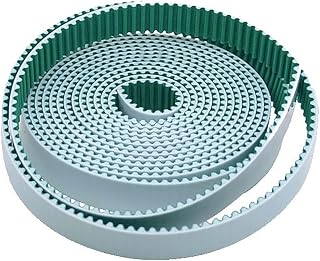 Correa de distribución Correa de transmisión Correa de conteo de tiempo abierto de poliuretano con núcleo de acero, superficie de diente verde, ancho de 10-40mm for impresora 3D/máquina CNC, 1 metro,