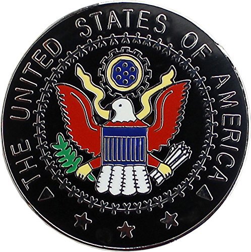 Support the United States (Seal) 1 inch Diameter Metal Novelty Lapel Pin with Butterfly Clasp
