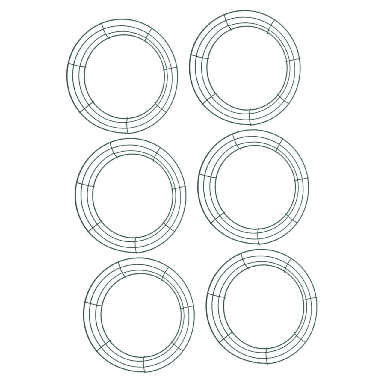 PRETYZOOM 6stücke DIY-kranzrohling aus Eisen Runder Metallkranzrohling zum Selbermachen Robuster Kranzständer für Blumenkränze Kranzzubehör für Heimdekoration