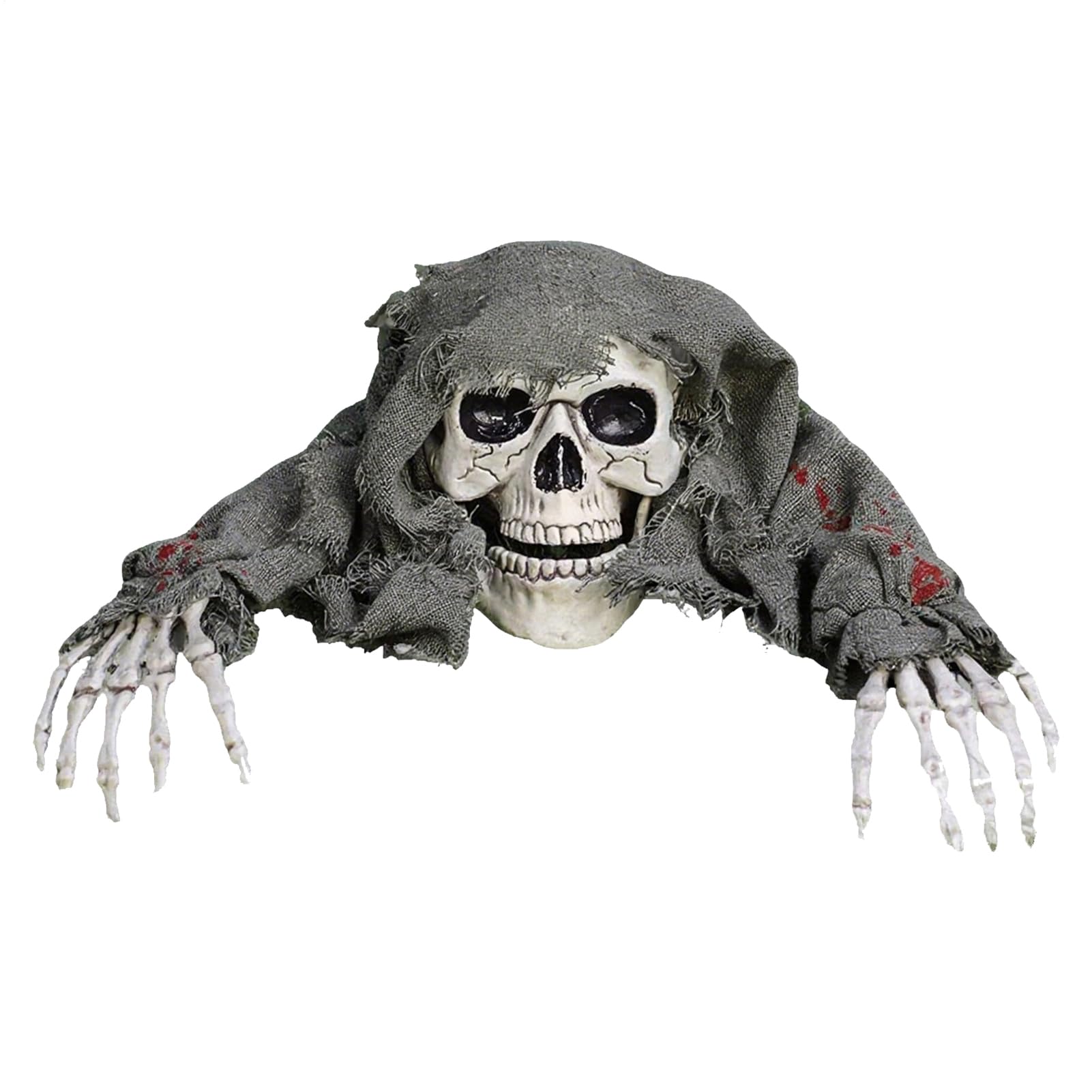 Piquets squelettes Halloween avec crânes et bras réalistes pour jardin et pelouse