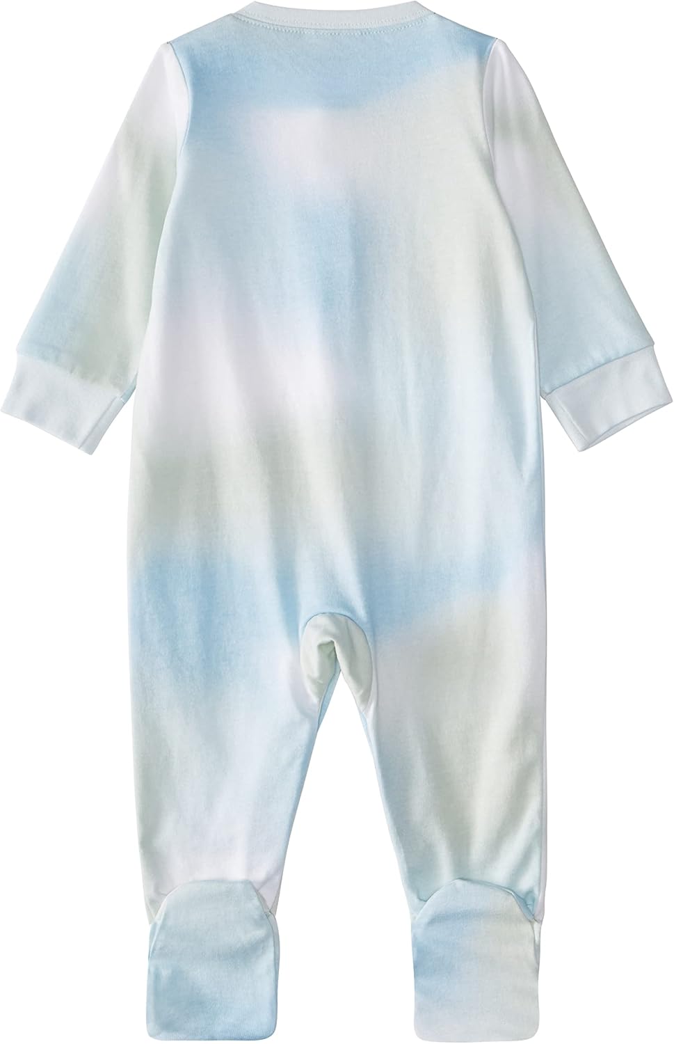 adidas Baby Boys Long Sleeve Printed Zipper Footie Pants, Sky Tint, 6-9 Months US