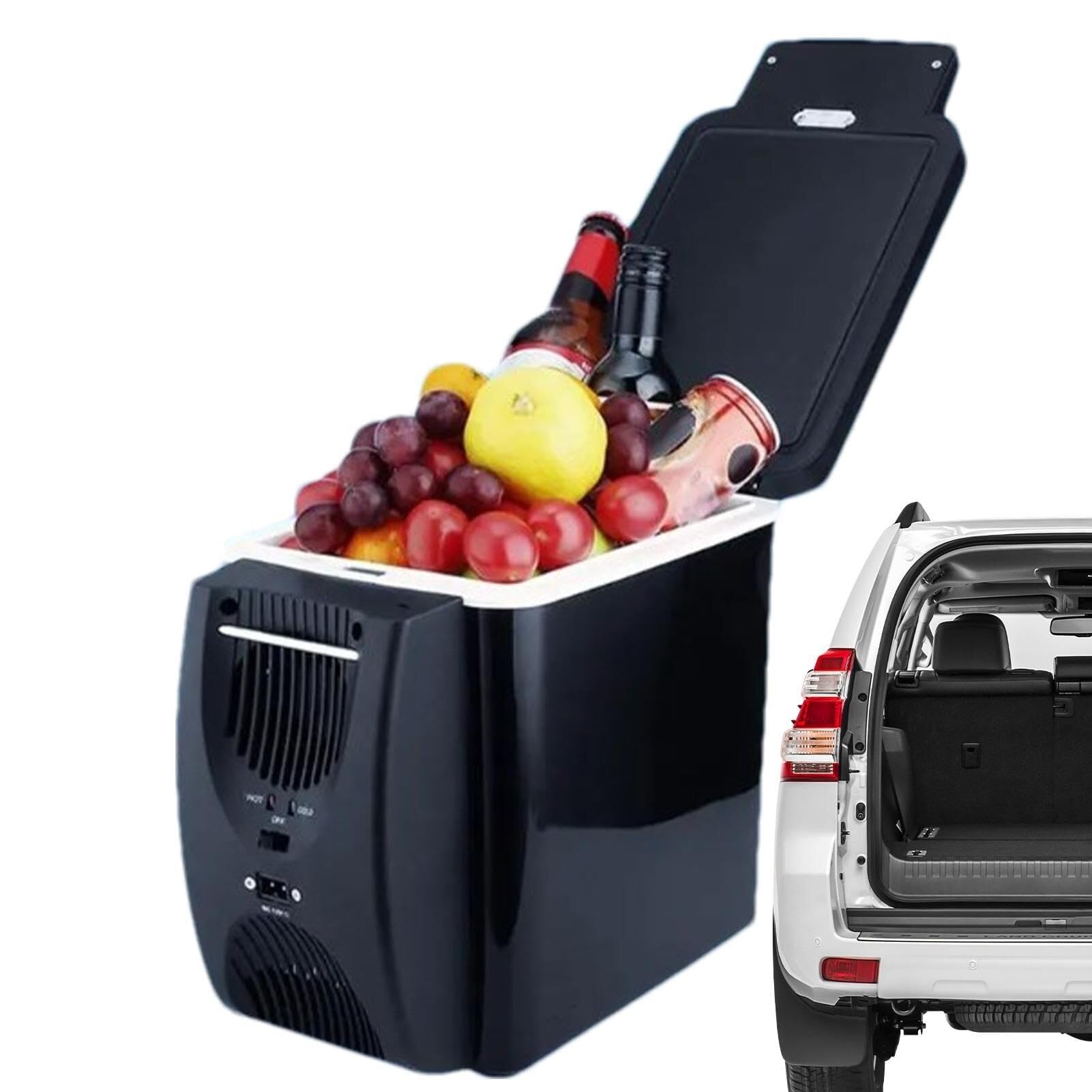 Frigorifero Portatile, Frigorifero con congelatore per Auto,capacità 6 l, 12 V/240 V, raffredda/riscalda per Auto, per Campeggio, Viaggi su Strada, Viaggi