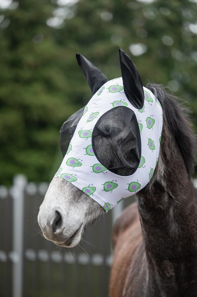 HKM Avocado Máscara anti moscas Blanco/Lila Pony