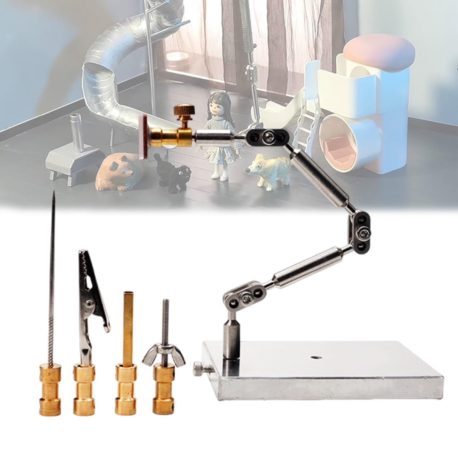 Stop Motion Animation Armature Stand Kit con connettori multipli per l'animazione di figure e argilla