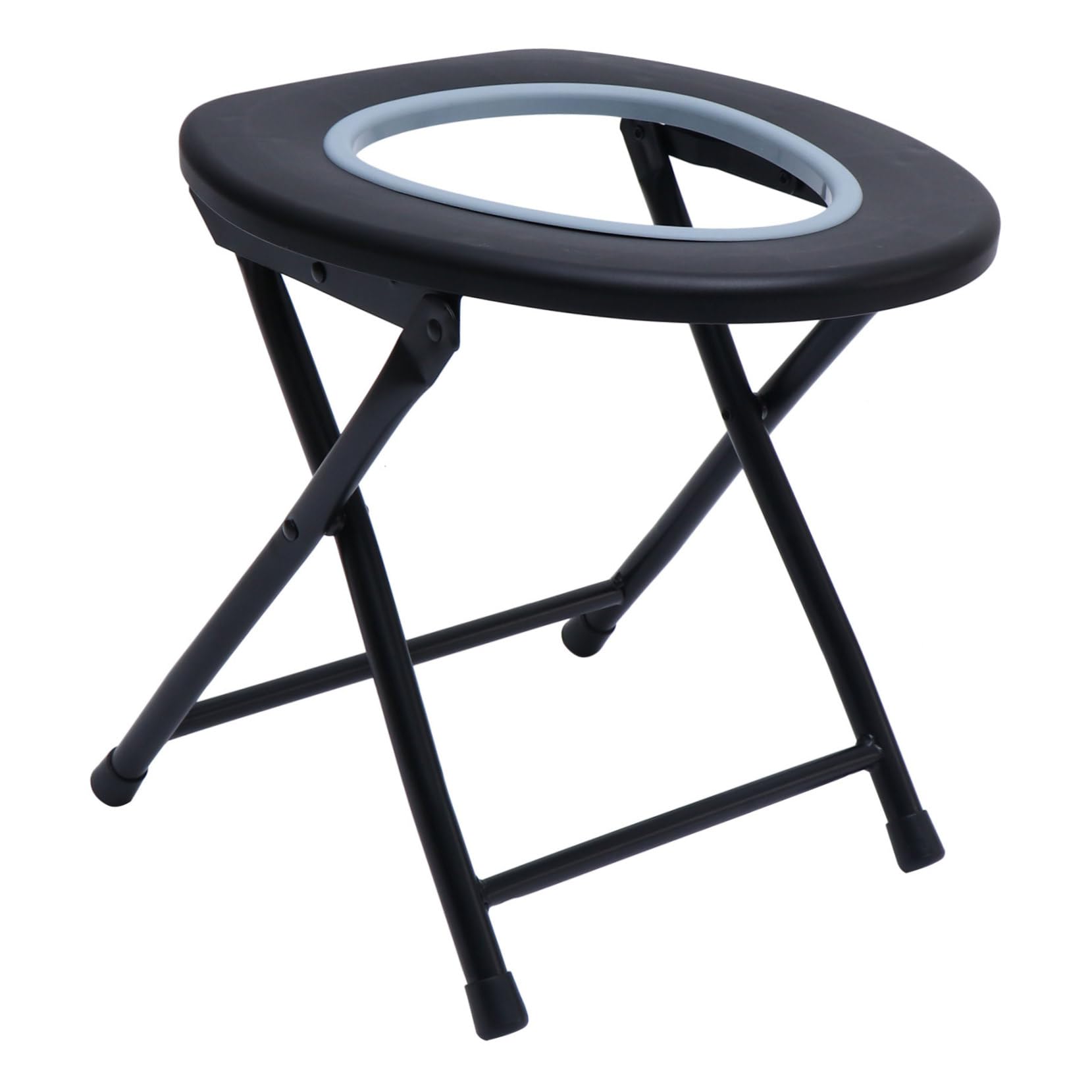 Tabouret de toilette extérieur pliable en acier inoxydable portable pour le camping sauvage