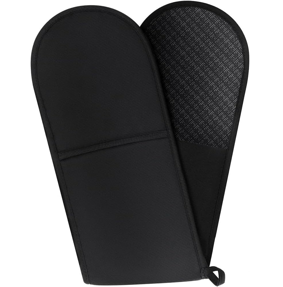 Premium Heat Resistant Double Oven Gloves Extra Long Quilted Mitts for Baking Cooking & Grilling Non Slip Kitchen Protection