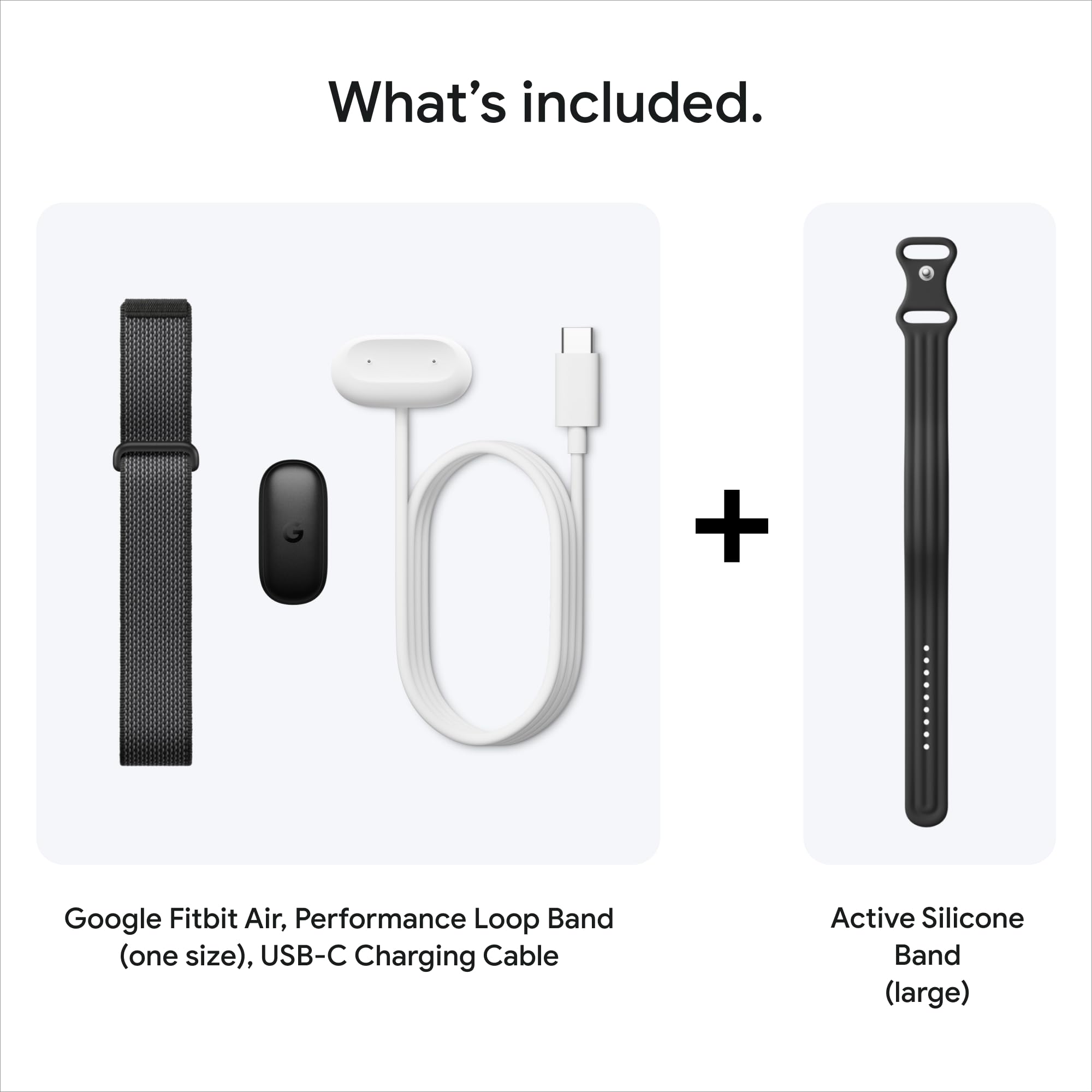 Google Fitbit Air - Screenless Activity Tracker with Fitness, Heart Rate, and Sleep Tracking - Works with iOS and Android - Obsidian + Fitbit Air Active Band - Obsidian, Large - 2