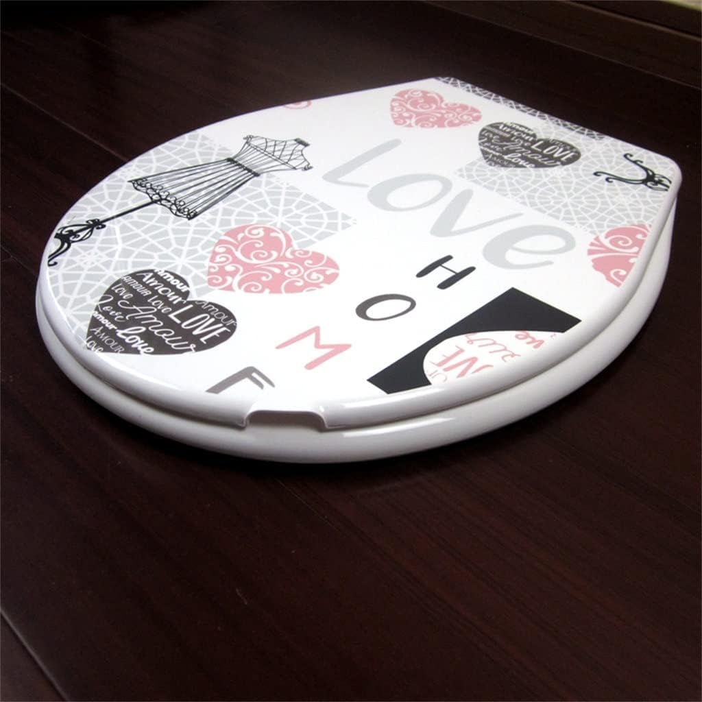 Toilet Lid Cover Standard Closing Colorful Seat Set Bathroom Pp Universal Accessories