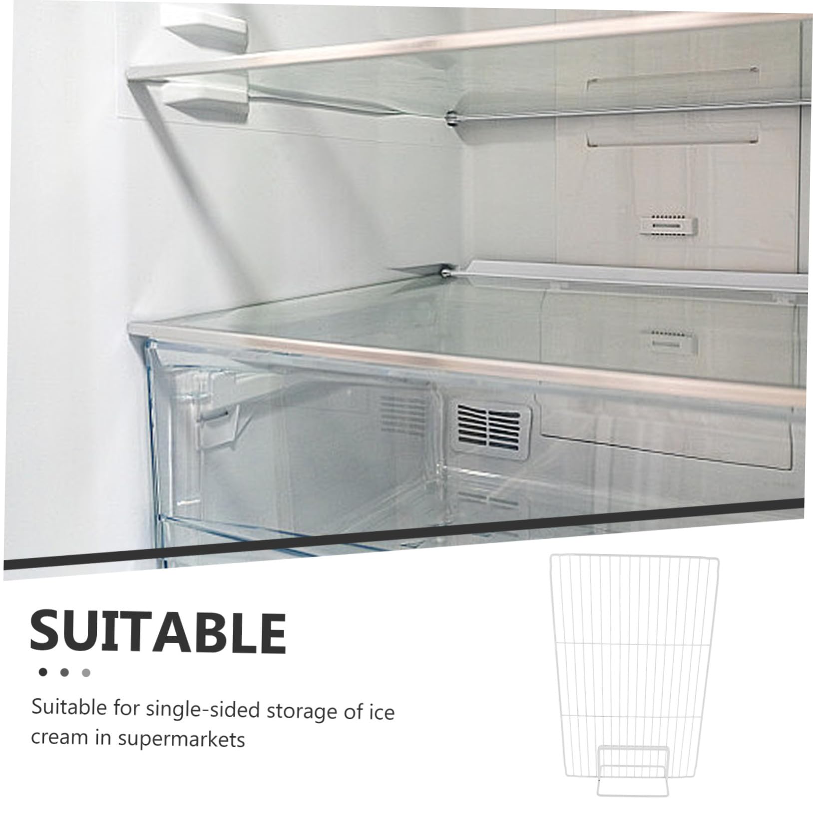 Divisor de Congelador de Alambre de Hierro para Organización de Alimentos | Separador de Estante, Partición para Hogar y Supermercado, Ventilación Adecuada y Limpieza Fácil
