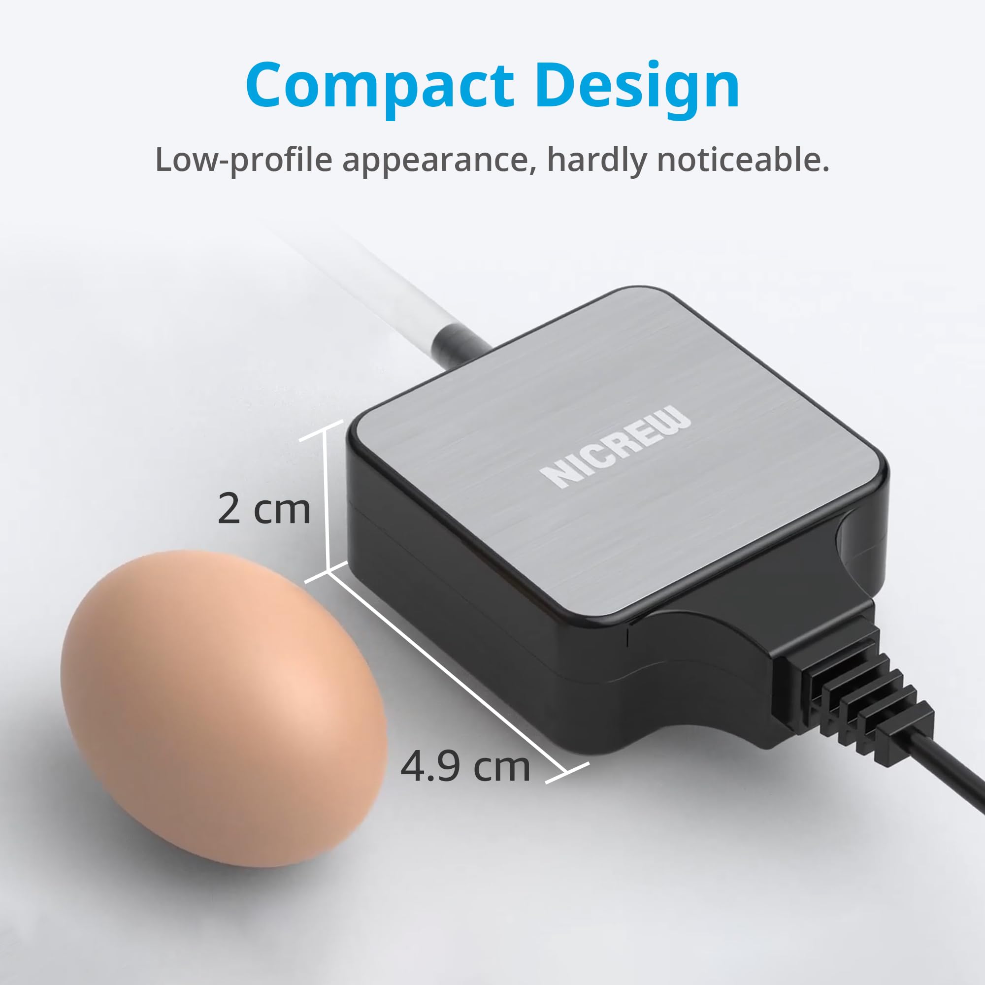 NICREW Nano Silent Max Air Pump for 40-80 L Fish Tanks, Oxygen Pump Ultra Quiet - Image 4