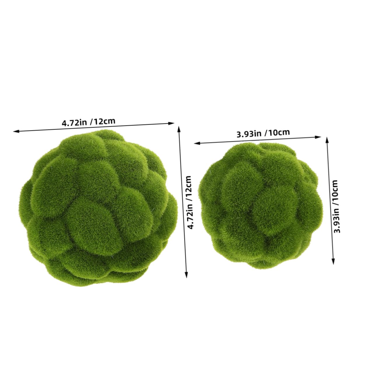 Cabilock 3piezas Bolas de Musgo Artificial para Decoración de Interiores Esferas de Musgo Simulado para Escaparates y Techos Paisajes Esferas Verdes para Jardín