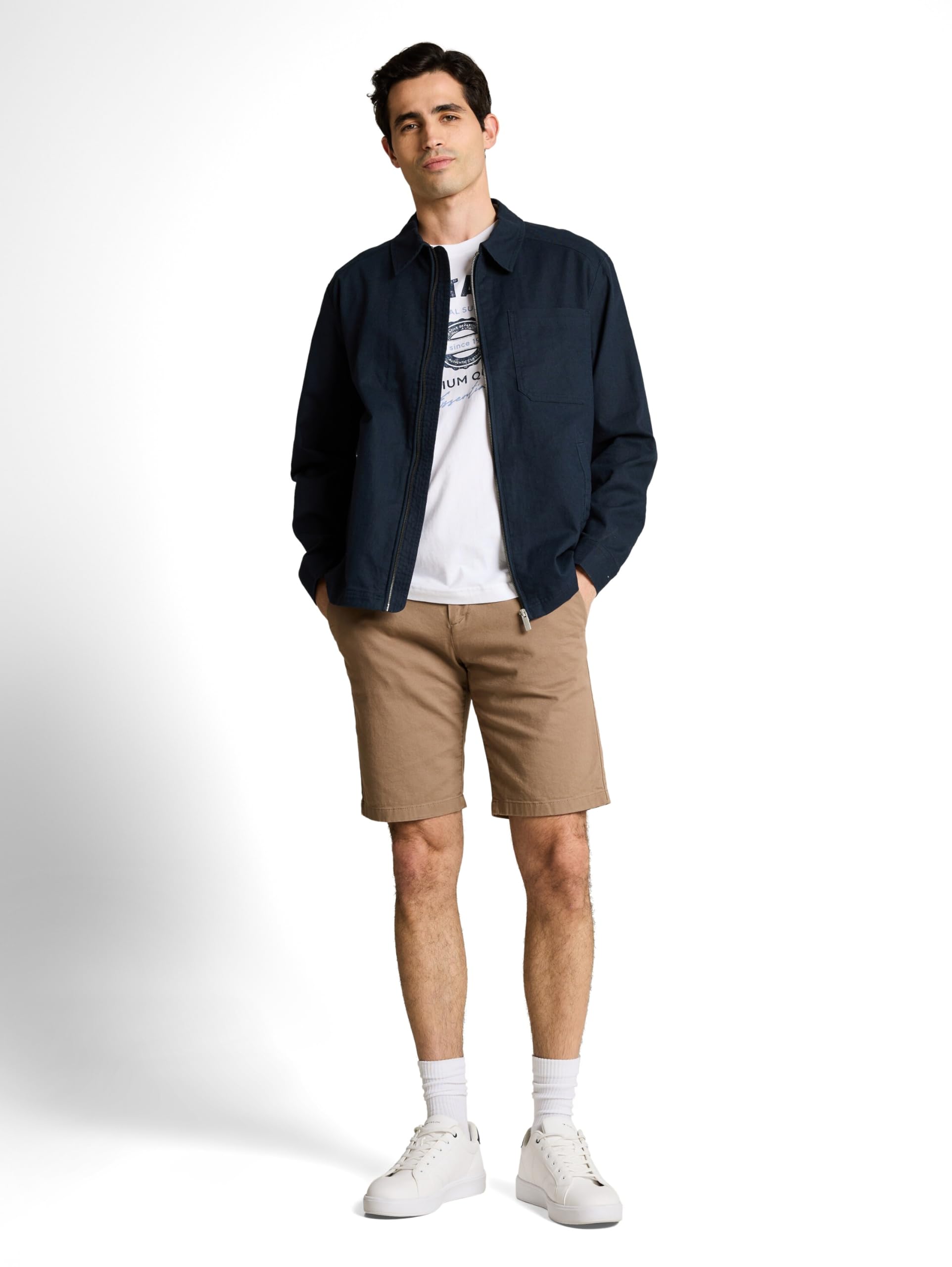 TOM TAILOR Herren Hemd-Jacke mit Leinen