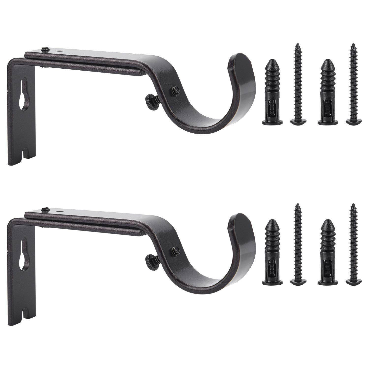 Buy Ycolnaefllr Set of 2 Oil Rubbed Bronze Adjustable Curtain Rod