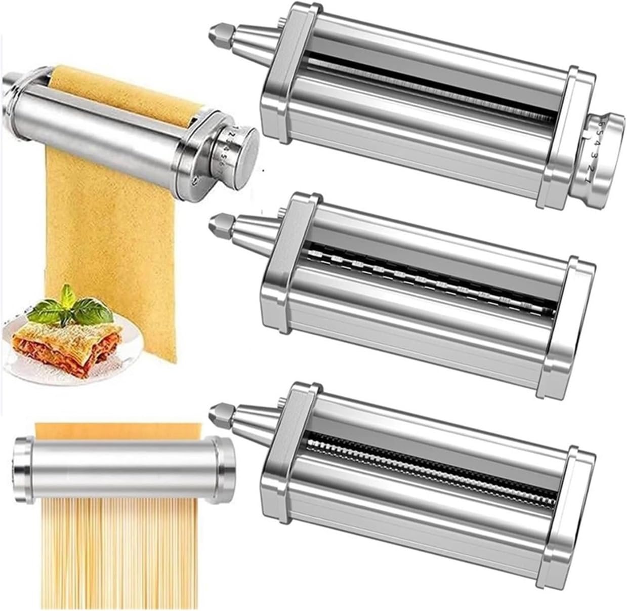 Pasta Roller Cutter Maker，Compatible For Spaghetti Fettucine Accessories Noodle Kitchen Aid Stand Attachment Making Tools(1pc Fettucine)