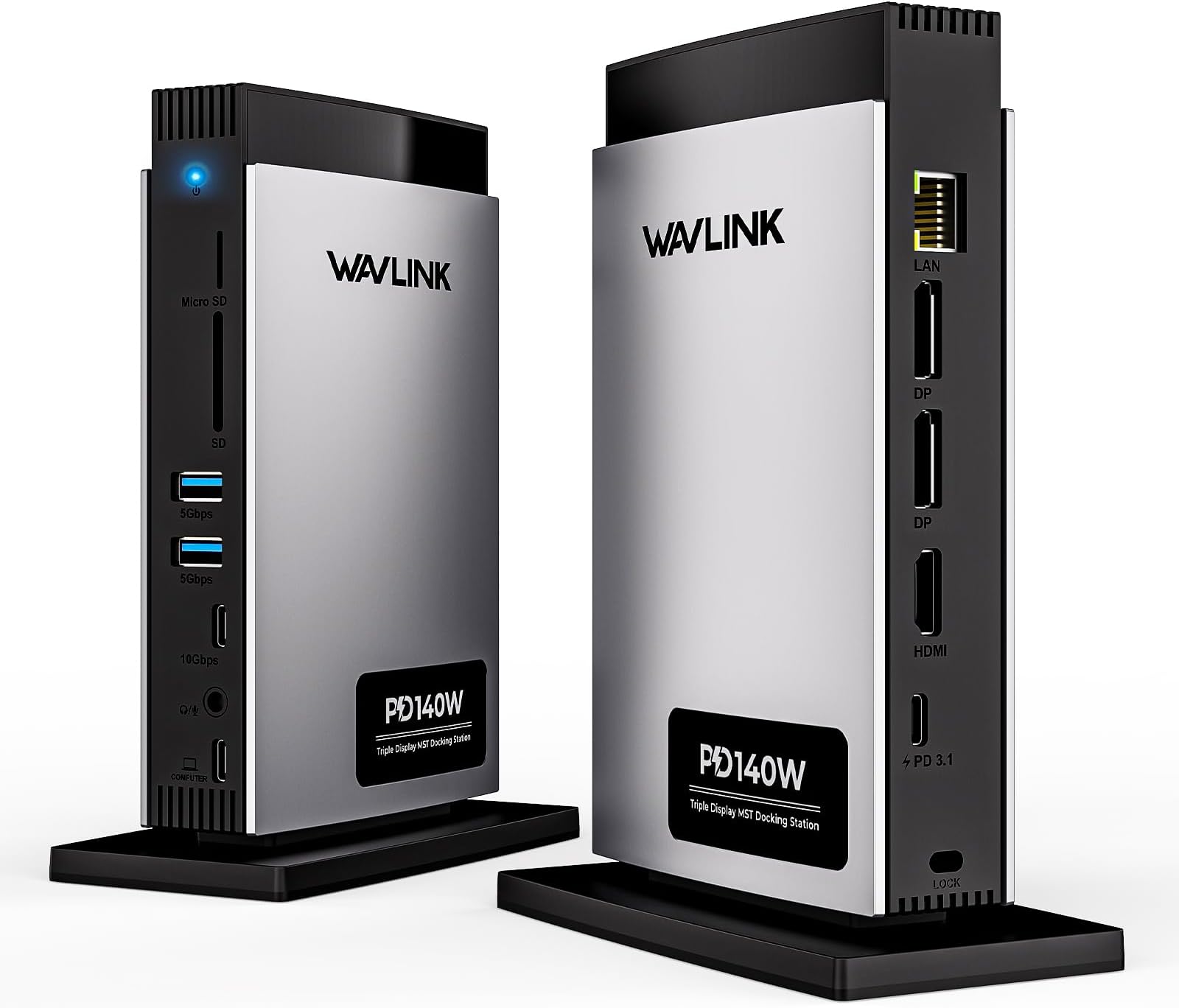 Baseus Station D'Accueil USB C Triple Moniteur 4K@60Hz 17 En 1 - Hub USB Avec 2 HDMI, DisplayPort, PD 100W, Ethernet