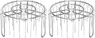 Air Fryer Grill Skewer Rack, Stainless Steel BBQ Kabob Set Non-Stick Round Hanging Skewers Fits for 4 to 6-Quart / 8-Quart Air Fryer Basket, Oven (Silvery 13, 2 sets)