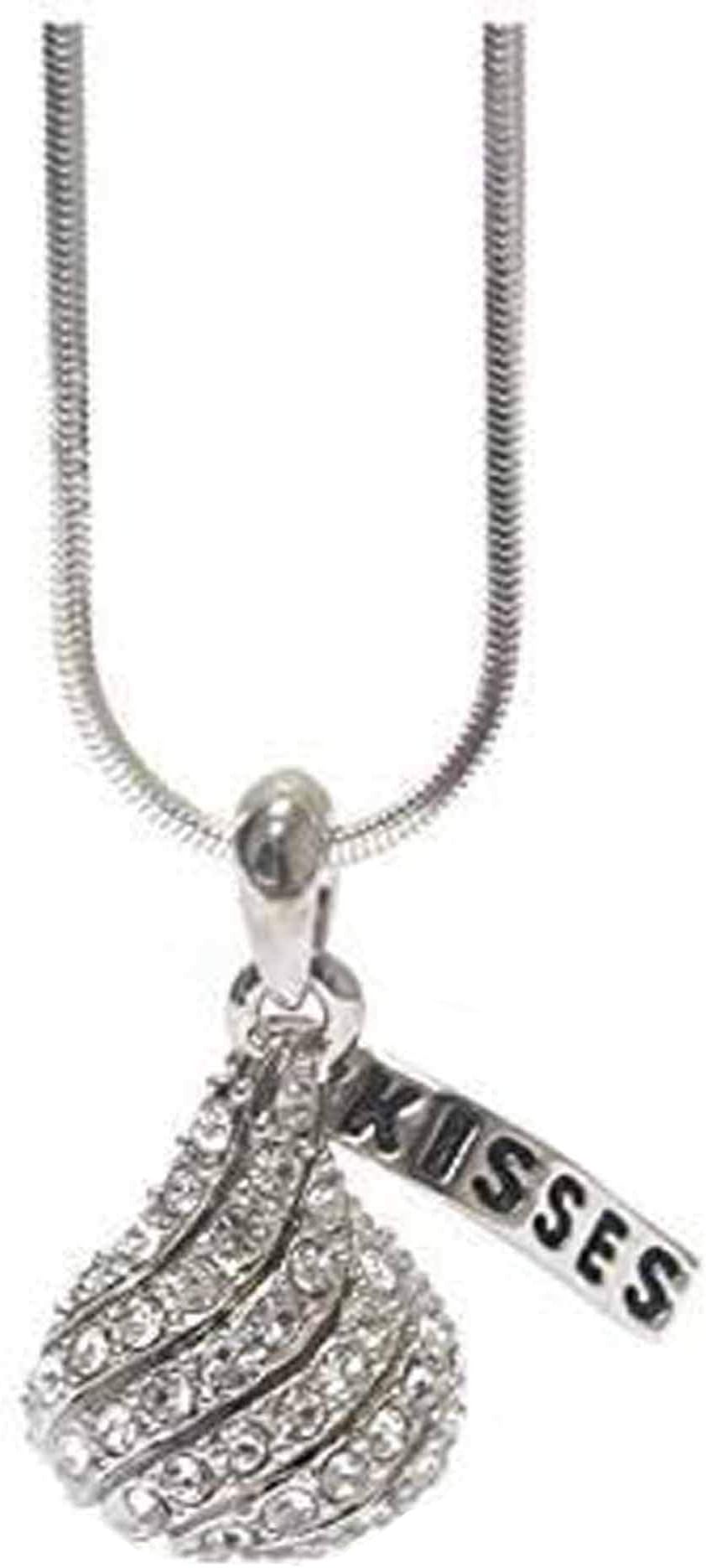 Recyclebabe Necklaces Candy Kiss Necklace C33 Crystal Luxury Plated So Cute