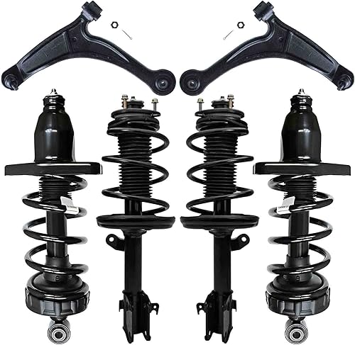 Miniatura 202 de Detroit Axle - Kit de puntales delanteros de 6 piezas para Chevrolet Aveo Aveo5 Pontiac G3 Wave, barra estabilizadora, varillas de acoplamiento