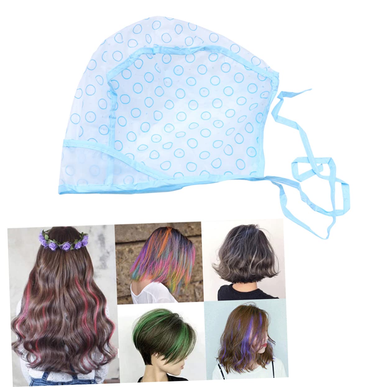 Housoutil 24 Piezas sombrero herramientas salón hair topper gorro para resaltar el cabello teñir el cabello tinte para el cabello capa vestir gorra de pelo casa de molusco