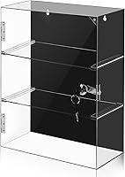 Vista 15 de Caja de exhibición acrílica Barydat con llave y cerradura, gabinete de exhibición de mostrador transparente, exhibidor en claro, caja