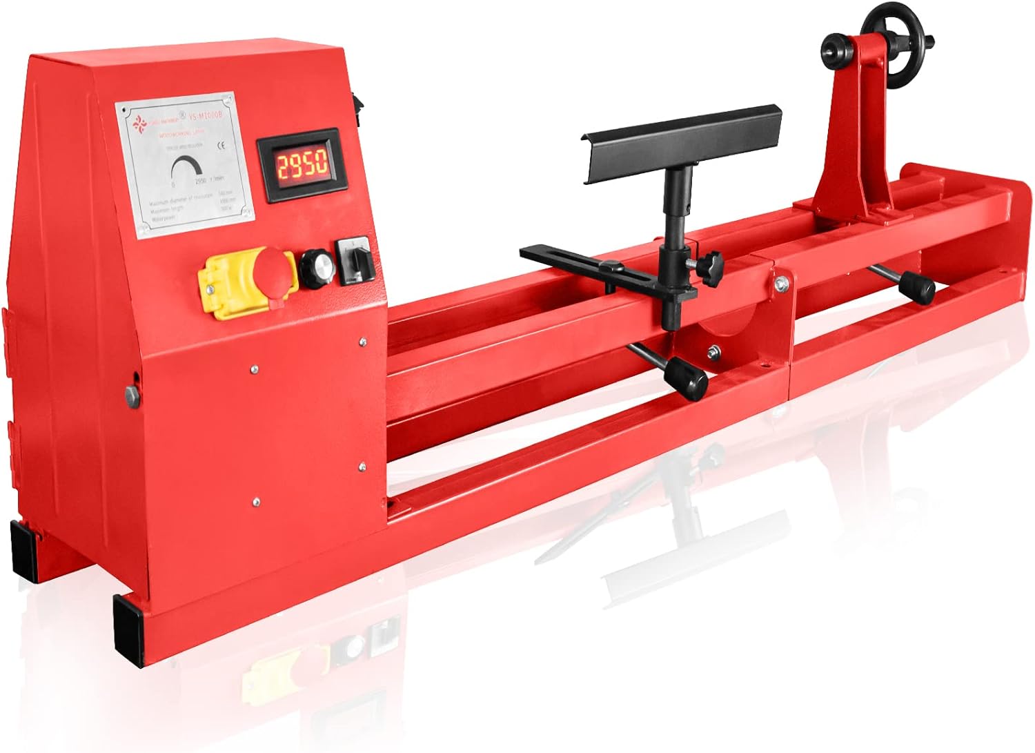 PNBO Upgraded Wood Lathe 14" X 40" with Speed Display Screen, Power Wood Turning Lathe Adjustable Speed 0-2950RPM, Benchtop Mini Wood Lathe with 5 Chisels for Woodworking : Tools & Home Improvement