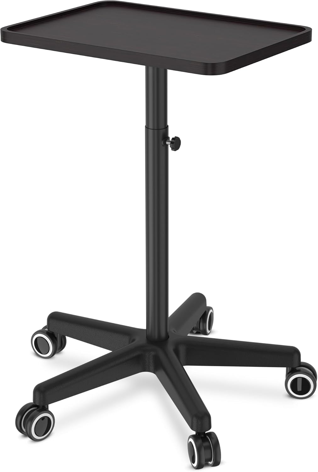 Rolling Salon Tray Bamboo Salon Trolley Tattoo Tray Salon Cart with Wheels Color Tray