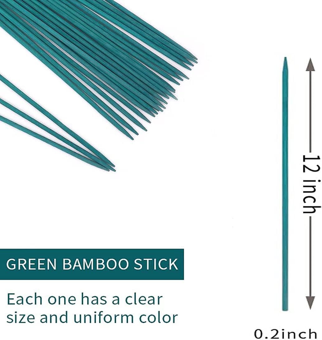 TSKDKIT 30cm Garden Stakes Bamboo Sticks Plant Support Sticks with 50 Pcs Twist Ties - Image 4
