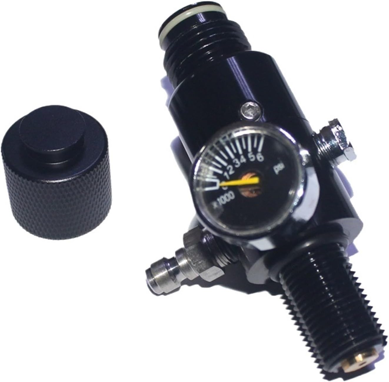 HPA 4500psi Cylinder Air Tank Regulator Valve Output 800psi to 3000psi 5/8"-18UNF Diving Mountain Climbing(2000psi)