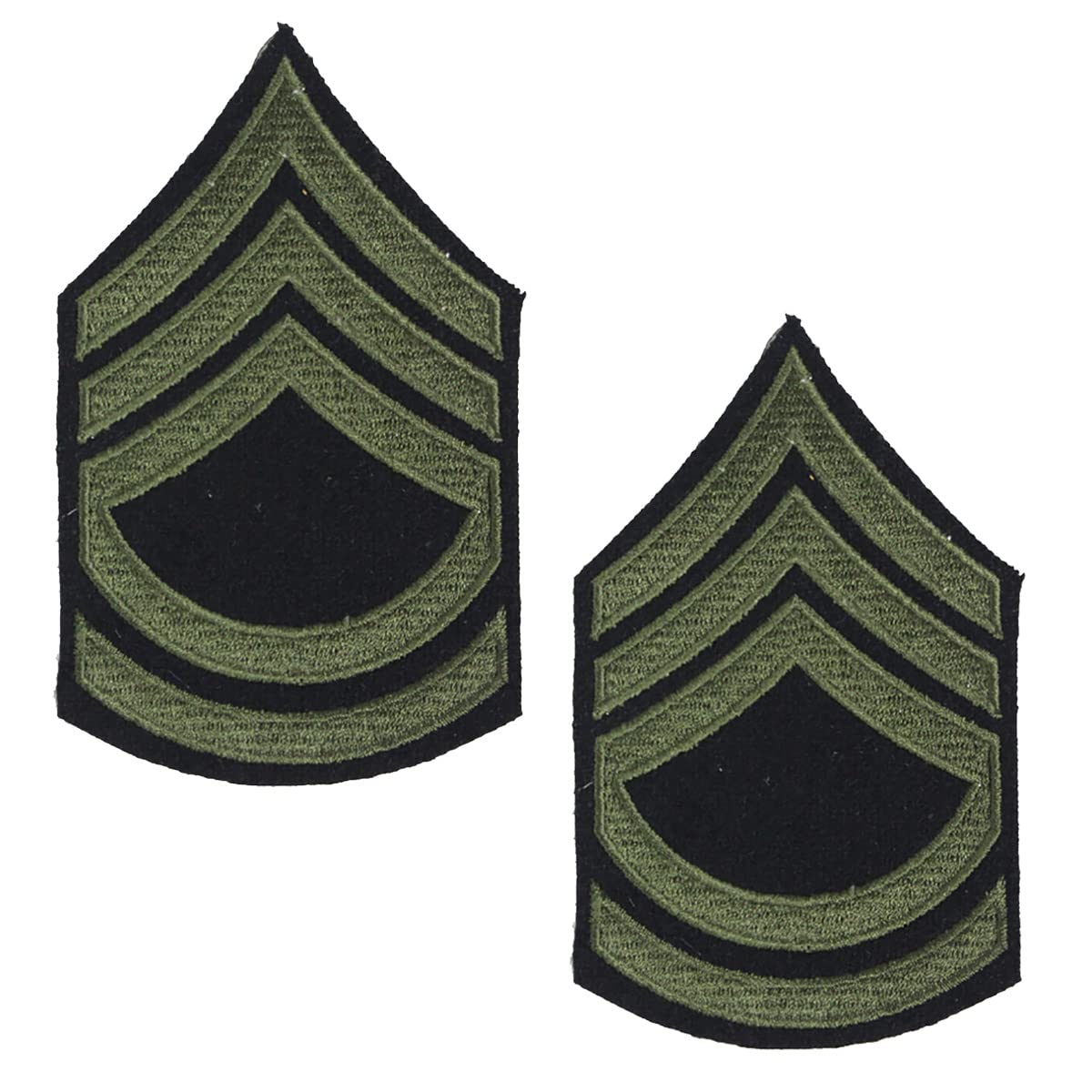 Epic Militaria Pair of Reproduction World War 2 US Army Olive Rank Patches (Technical Sergeant)