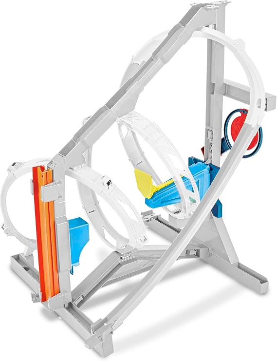 Hot Wheels Toy Car Track Set, Track Builder Unlimited Corkscrew Twist Kit Playset & 1:64 Scale Vehicle, 2 Ways to Race, Connects to Other Tracks