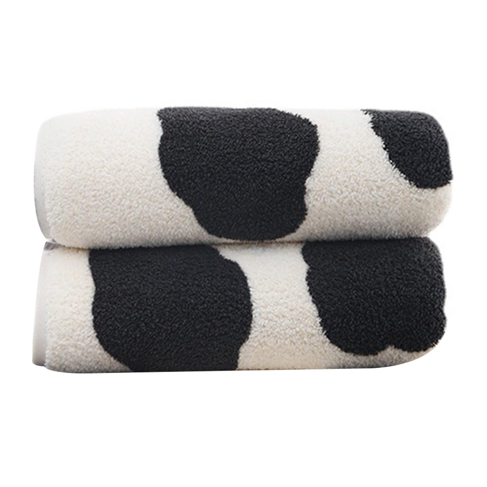 Ultra-Soft Fluffy Towel Ultra Soft Cartoon Cow Print Design Bath Towel Strong Water Absorbent Lightweight Quick-Drying Delicate Body
