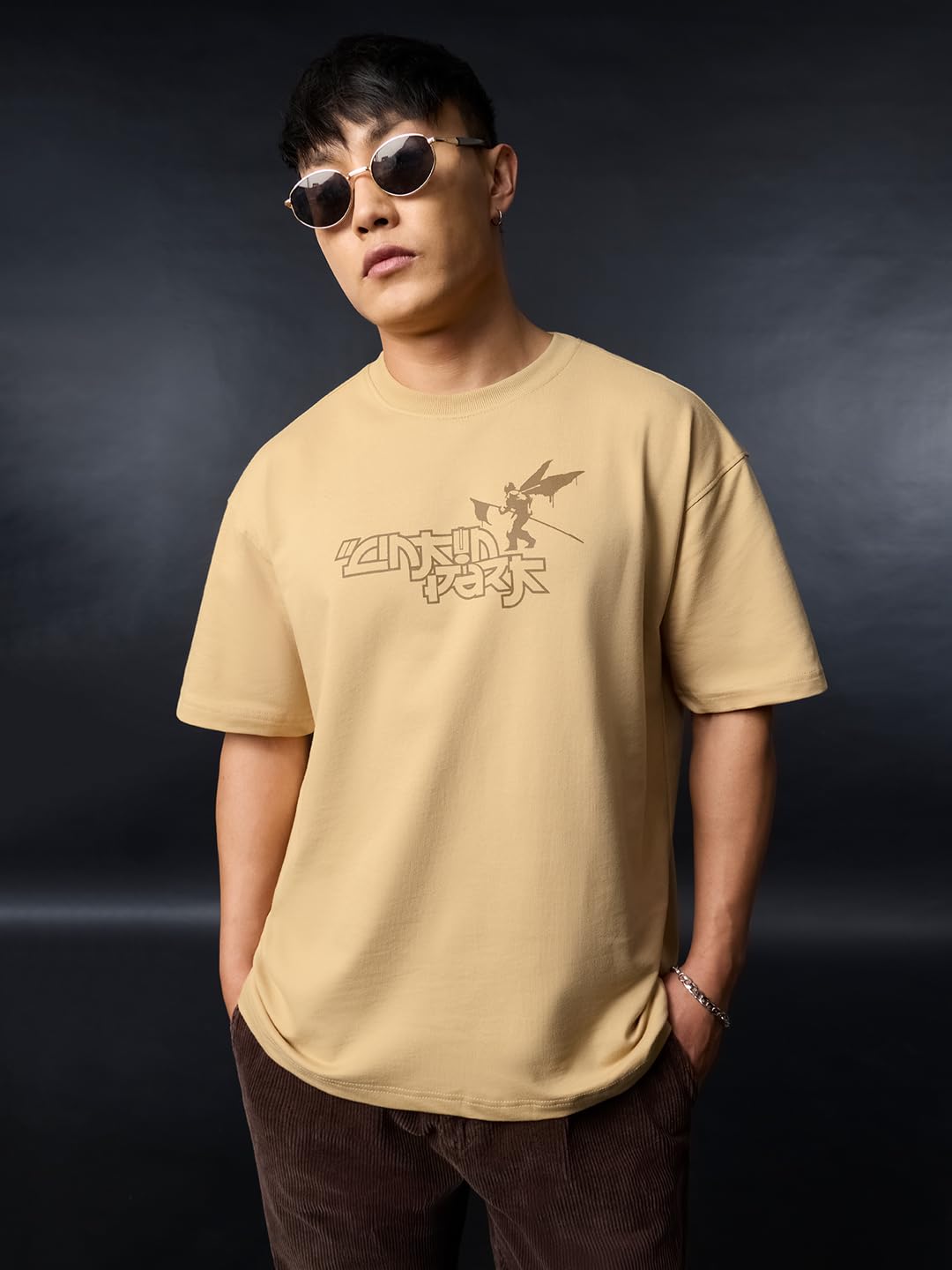 The Souled Store Linkin Park T-Shirt für Herren und Jungen, kurzärmelig, Rundhalsausschnitt, Grafikdruck, lässig, leicht, schulterfrei, modisch, Streetwear