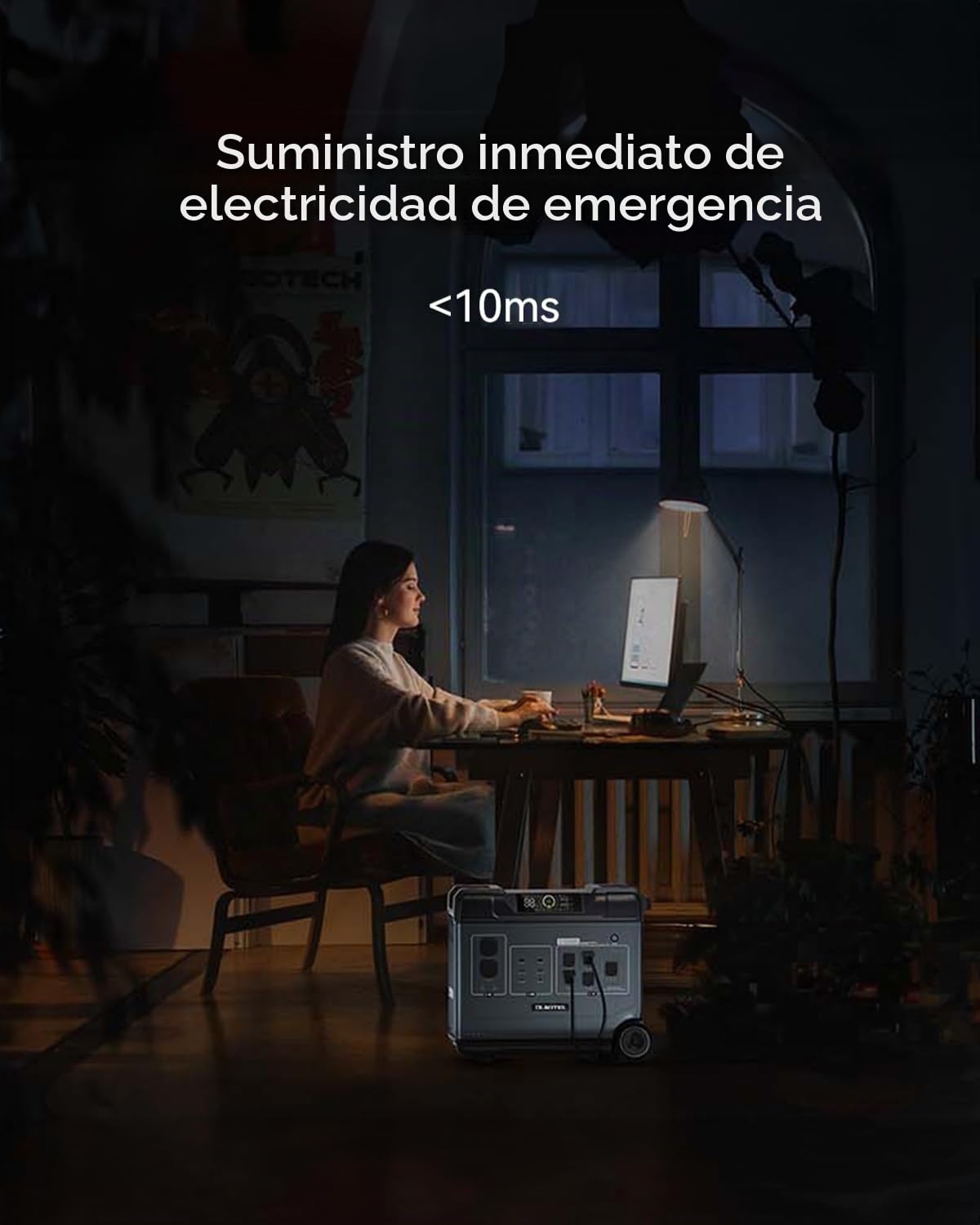 OUKITEL P5000 Pro 4000W Estacion de Energia Portatil, Acumulador de Energía de 5120 Wh con Batería LiFePO4, Generador Solar con Funda Protectora, Powerstation Autocaravanas y Cortes de Electricidad
