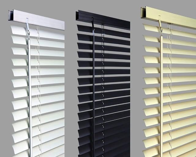 umlout New 90cm WHITE Pvc Venetian Blinds, AVAILABLE IN 10 SIZES AND 3 COLOURS Original branded