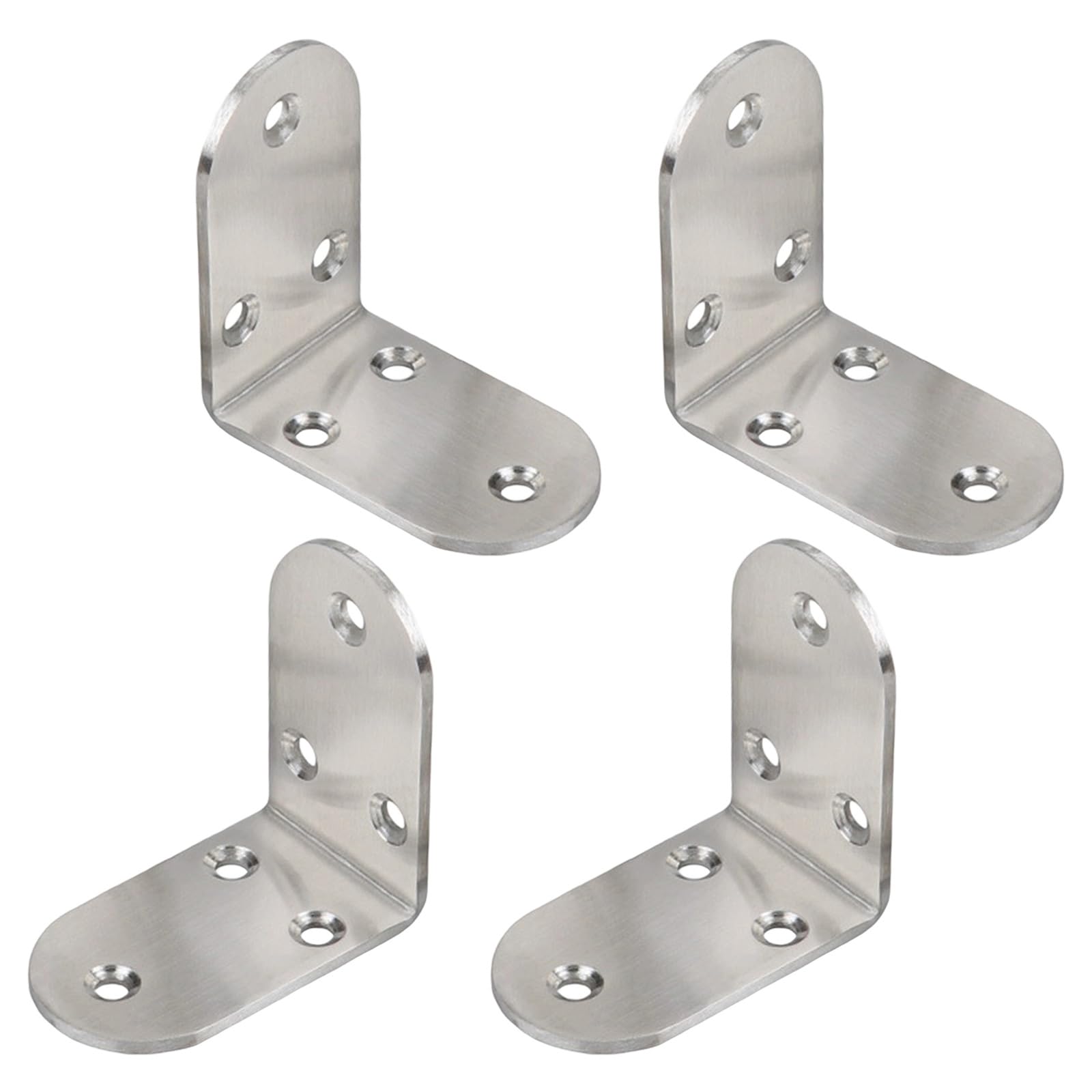 4Pcs 3 Hole Metal Angles Brackets L Shaped Angles Code Connector Thickened Rustproof Metal Corner Brace L Shaped Code Connector