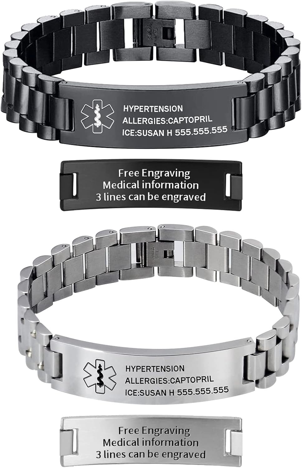 Titanium Medical Alert Bracelet with Free Engraving Kuwait Ubuy