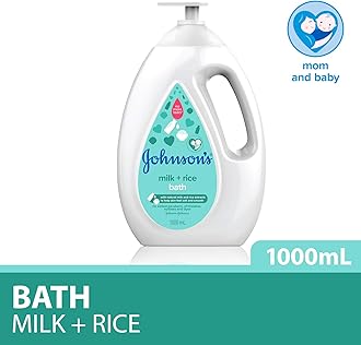 Johnson's Baby Milk + Rice Bath | No parabens, Sulphates, Phylates, Dyes | 1000ml