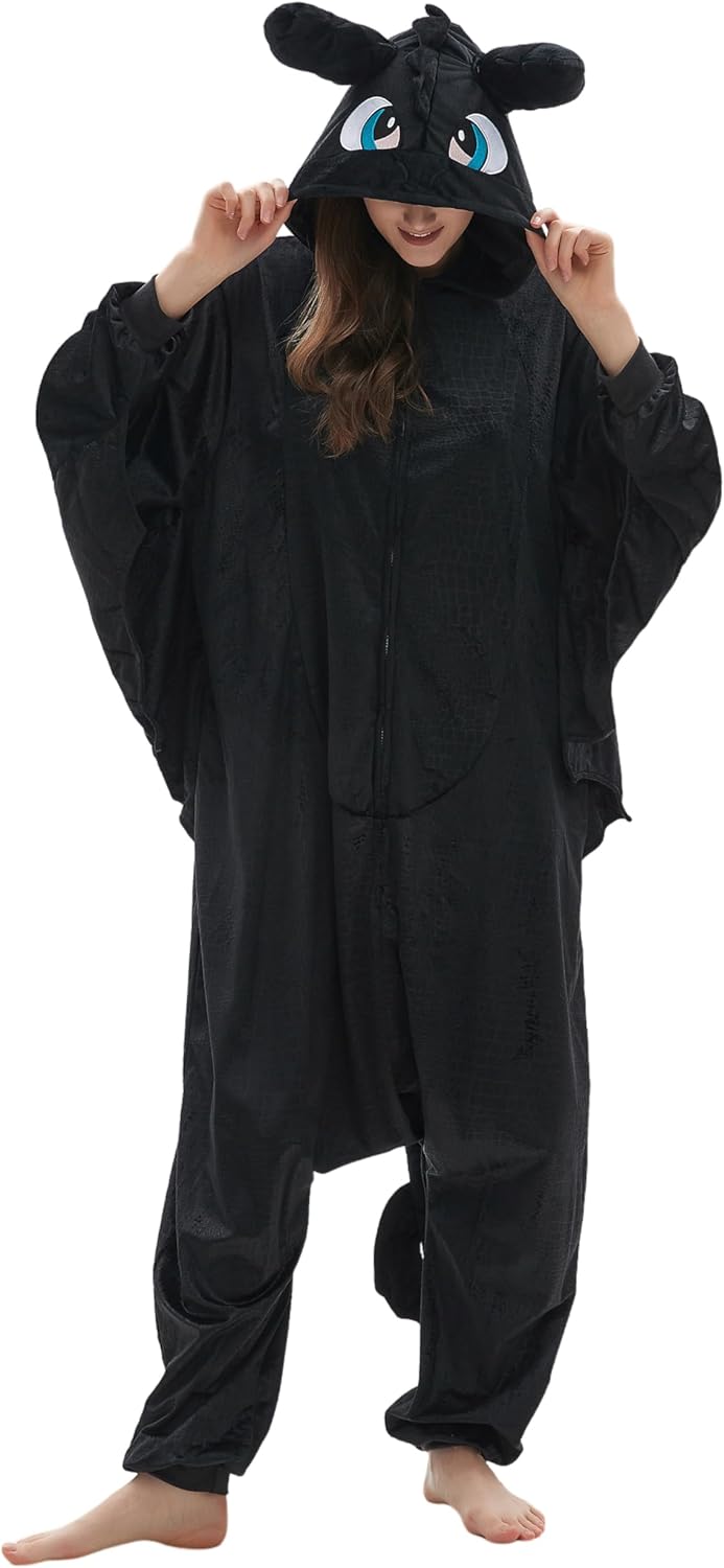 Unisex Adult Animal Onesie Pajamas Cosplay Halloween Costume Christmas One-Piece Sleepwear - Image 2