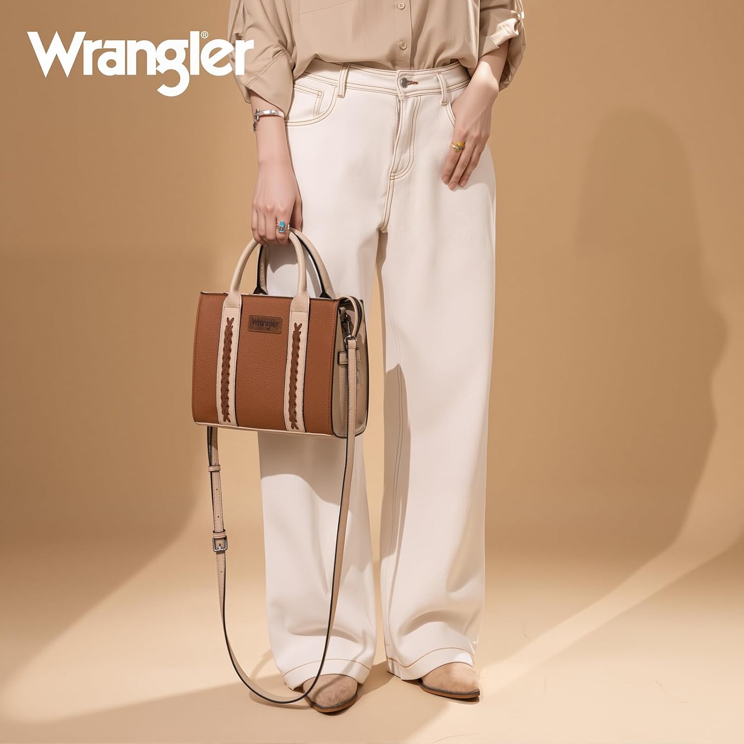 Wrangler Tote Bags for Women Top-handle Handbags and Purse for Women with Adjustable Strap - Image 2