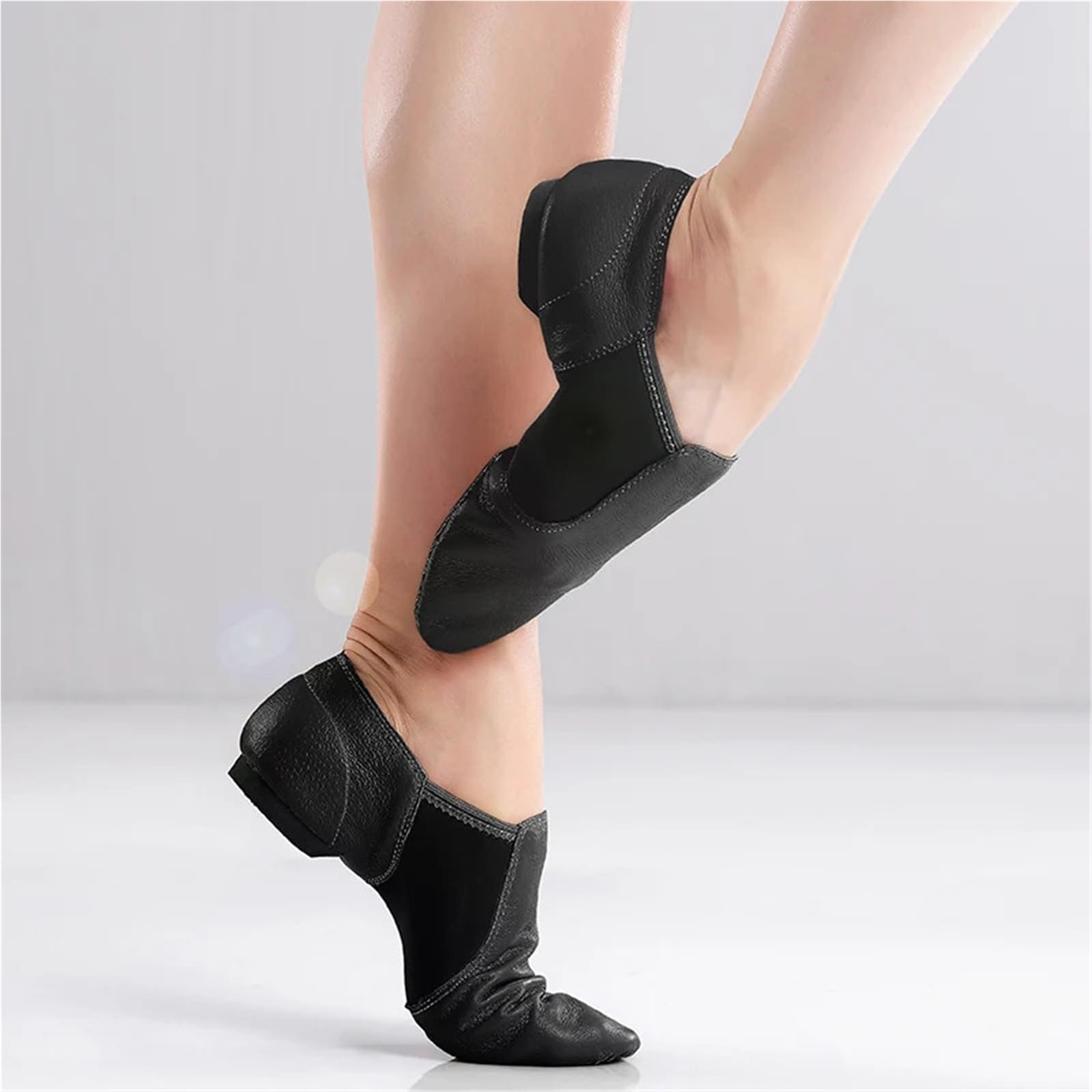 Zapatillas de Ballet Zapatos de Baile de Jazz Antideslizantes, Suela Antideslizante, Zapatillas de Ballet, Color Negro y marrón for Mujeres y niñas(Black,43)