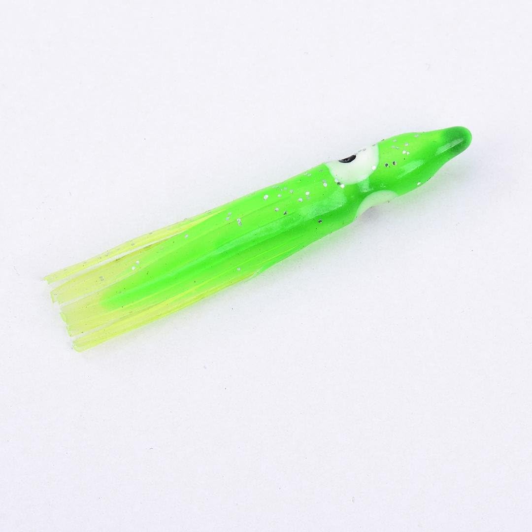 Fish Rider 20pcs 2" Salmon Fishing Hoochie Skirts Humpy Jig Lures Replacement Squid Skirts