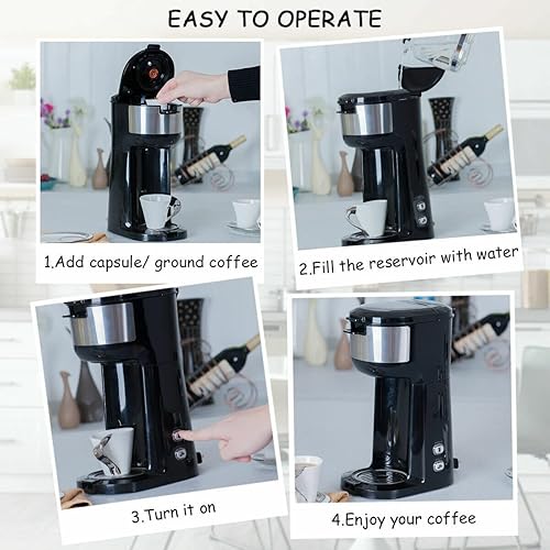 Miniatura 4 de 2 in 1 portable coffee machine coffee machine for coffee powder and coffee capsules