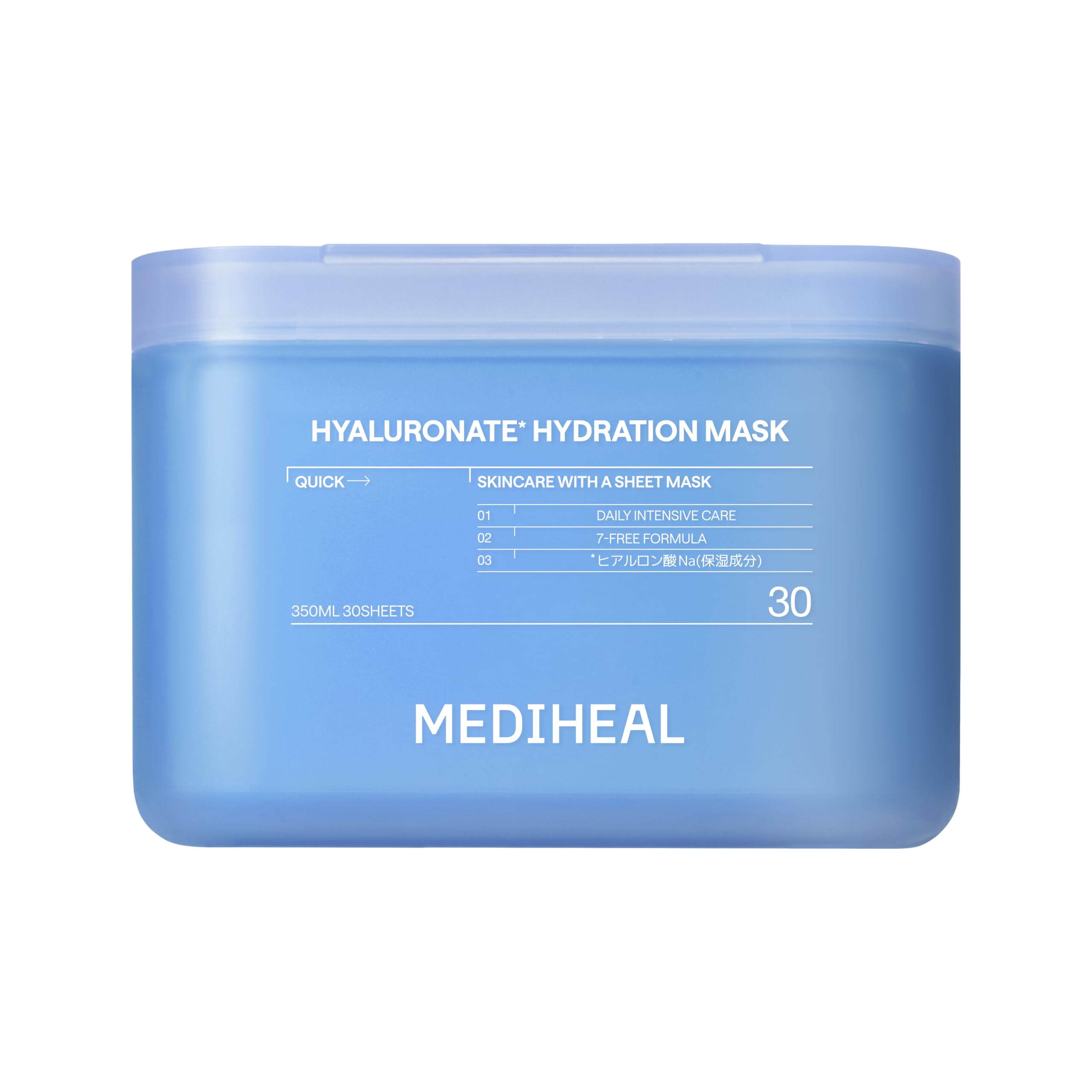 Amazon.co.jp: MEDIHEAL(メディヒール) ヒアルロン酸 30枚マスク 大 