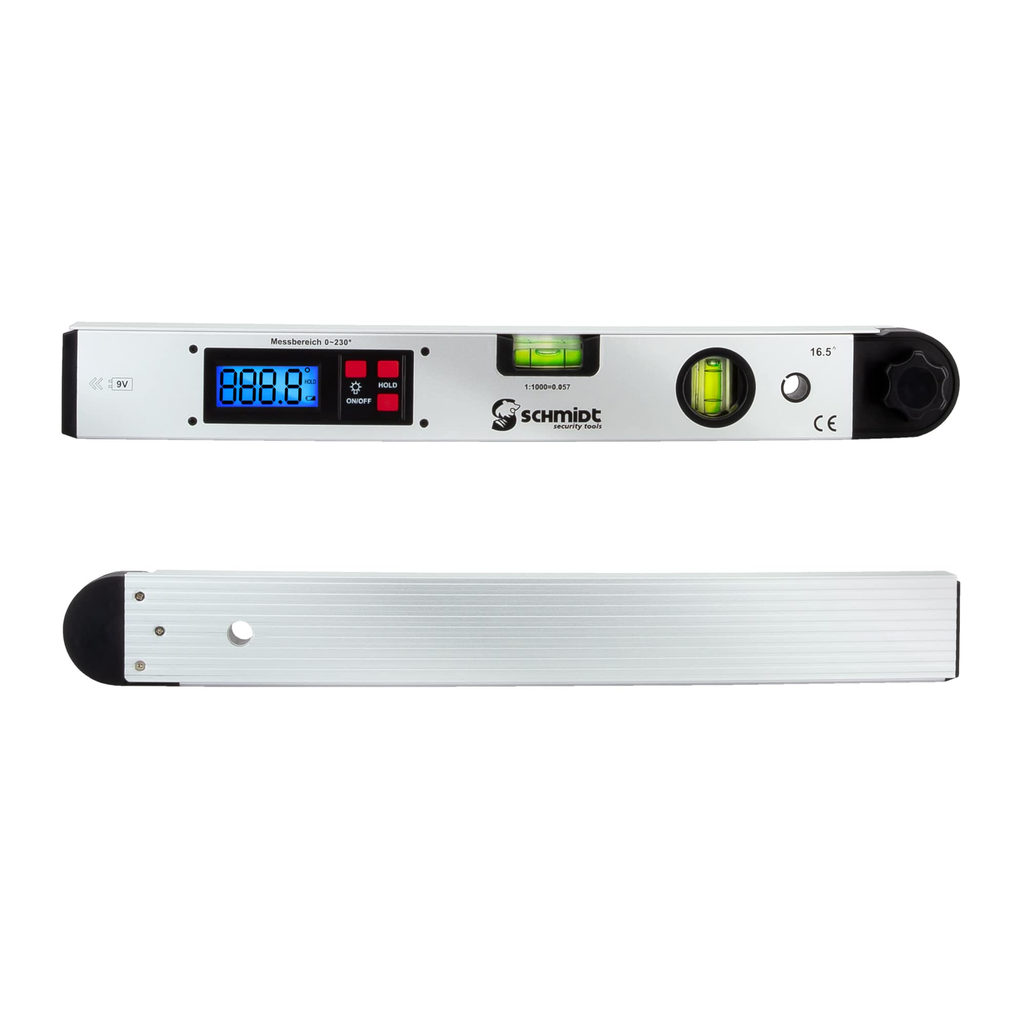 SCHMIDT security tools Winkelmesser Wasserwaage LCD Winkel Neigungsmesser | Pergolen - Terrassenüberdachungen - Zäune und mehr