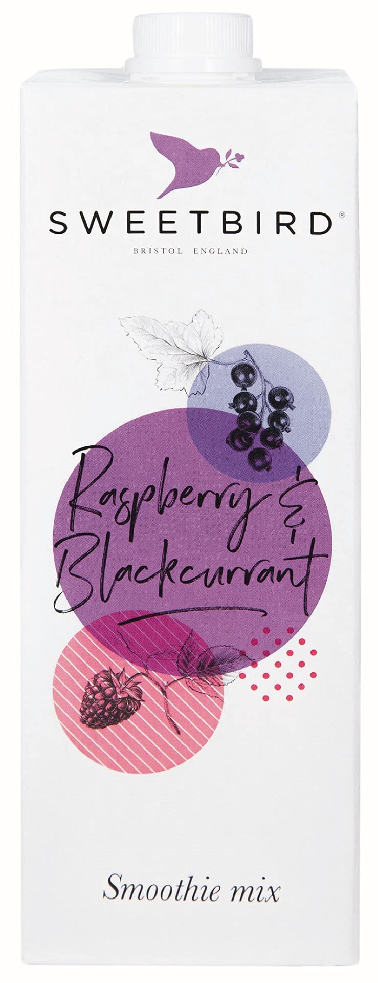 Sweetbird Raspberry & Blackcurrant Smoothie, 1 Litre - Vegan Friendly
